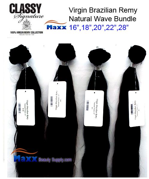 JK Trading Classy Brazilian Remy Hair - Natural Wave Bundle 16" ~ 22"